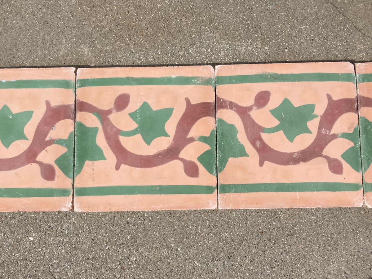 Moroccan Handcrafted Encaustic Cement Tile, Moorish Design, 1980