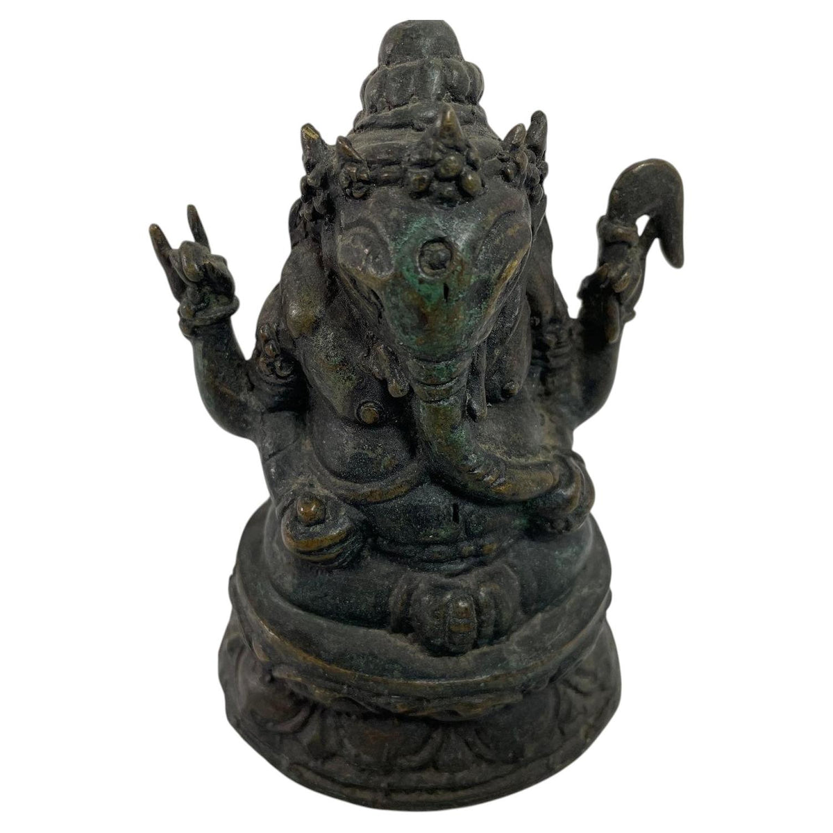 Bronze Statue Sculpture of Ganesh Indian or Nepalese Bronze Hindu Statue