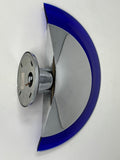 Postmodern Italian Cobalt Blue Murano Glass & Chrome Wall Sconce, 1980s 1 of 7