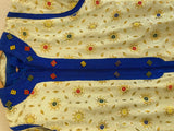Vintage Moroccan Caftan in Royal Blue And Gold