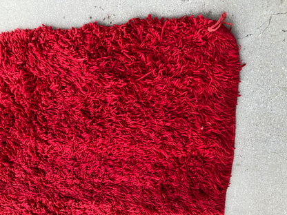 Vintage Moroccan Berber "Bed of Roses" Red Wool Rug, Handwoven, 1960s