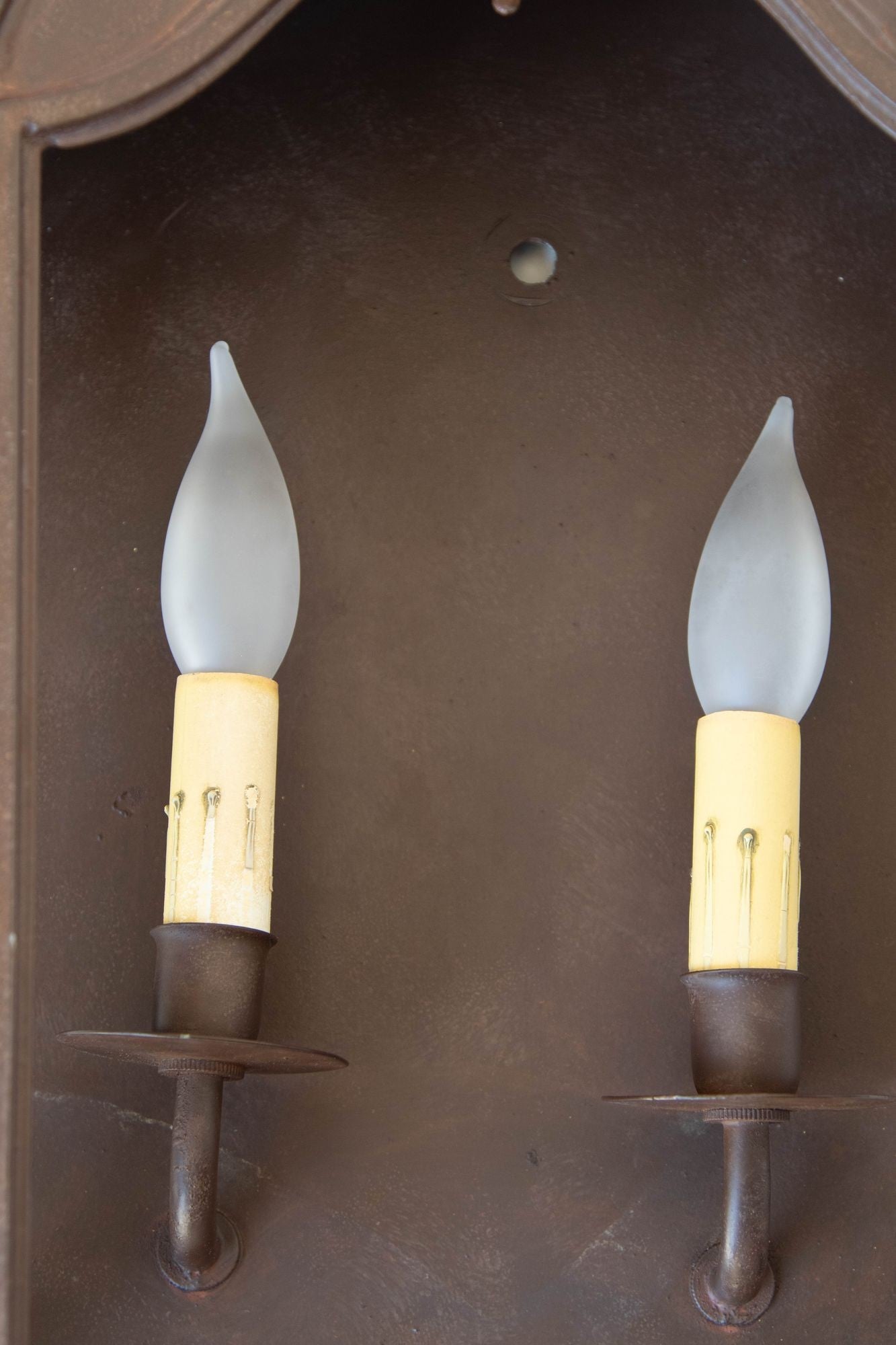 Iron Wall Lantern Antique Rust with Glass 1 of 6 for Outdoor European Style