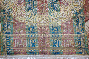 1940s Granada Islamic Spain Textile with Arabic Calligraphy Writing