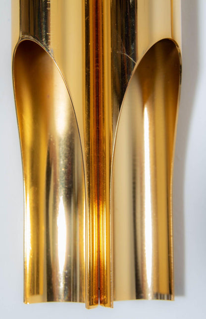 Italian Polished Brass Orgue Wall Sconce, Post-Modern Design, 2015 — Italy