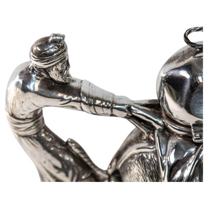 Camel Form "Karawan" Silver-Plated Teapot by Mariage Freres Paris France — detail view 7