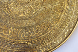 Moorish Islamic Brass Tray Table Spain 1920s