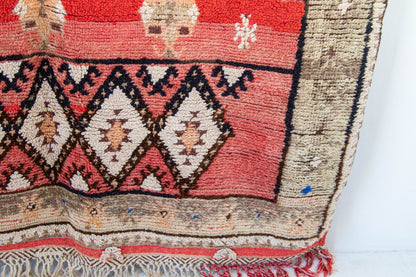 Moroccan Vintage Hand-Woven Boujad Berber Rug, circa 1960