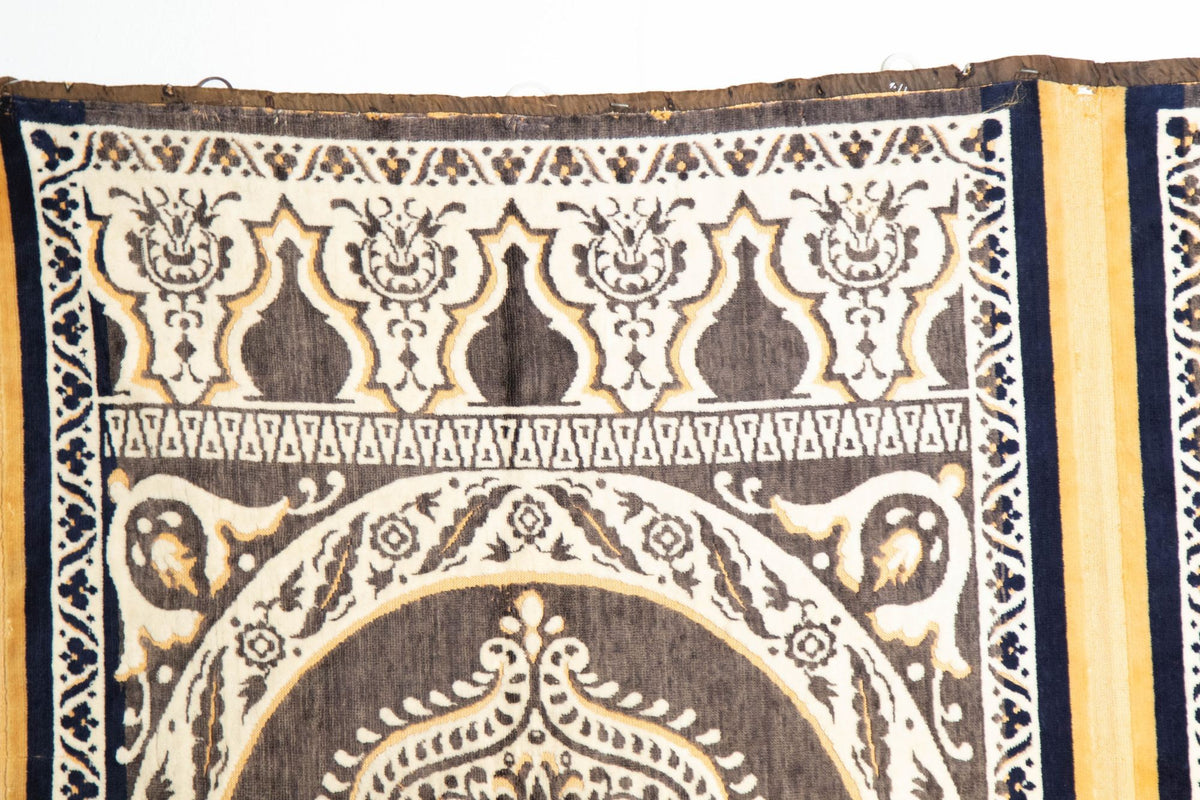 Antique Moroccan Moorish Silk Textile Tapestry Wall Hanging Hiti 19th C.