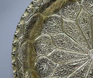 Moroccan Brass Tray Moorish Islamic Metalwork 13 inches Diameter