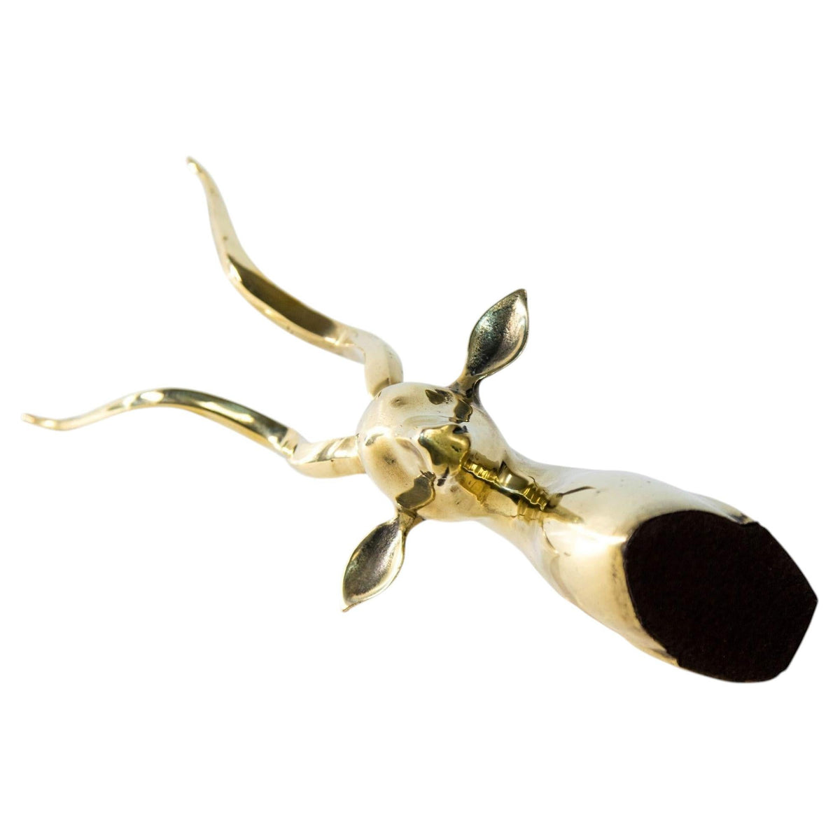 Art Deco Style Brass Antelope Gazelle Bust Sculpture — additional view 2