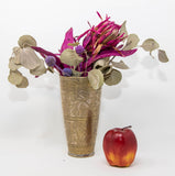 Antique Metal Engraved Mughal Beaker or Vase from India 1940s