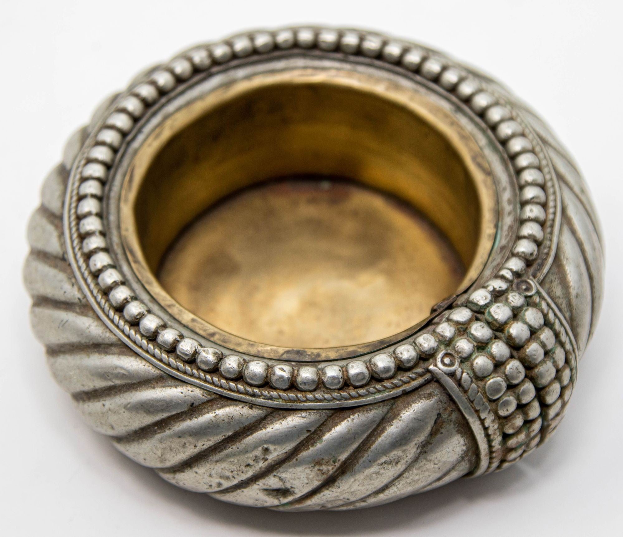 Antique Ethnic North African Moroccan Silver Anklet Ashtray Catchall Dish