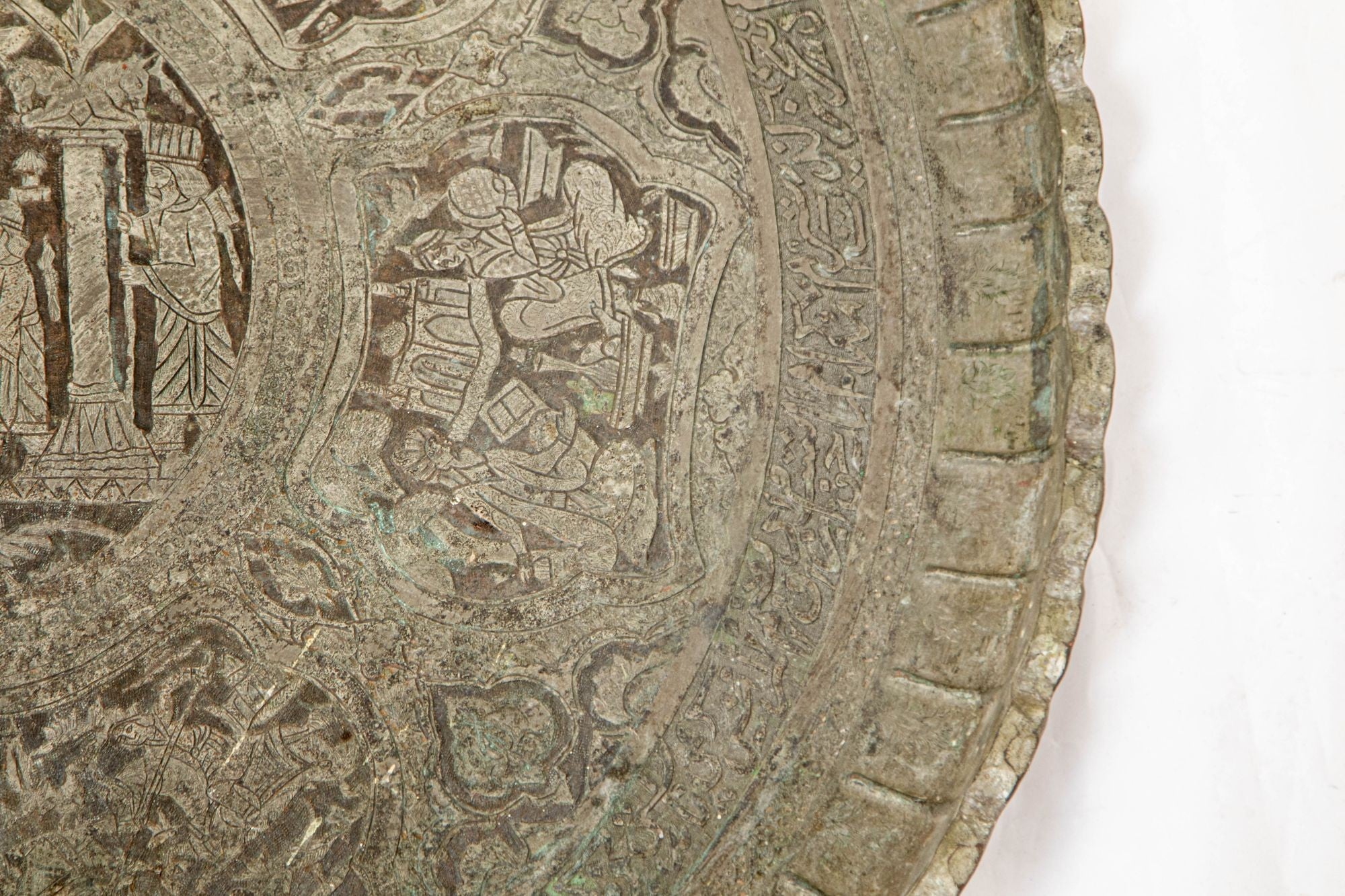 Antique Middle Eastern Persian Wall Hanging Metal Tray