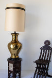 Polished Brass Large Scale Hollywood Regency Moroccan Urn Table Lamp 1950's