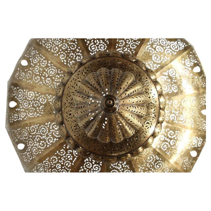 Oversized Moroccan Pierced Brass Filigree Chandelier, Moorish Style — Morocco