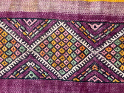 Vintage Hand-Woven Berber Kilim Rug by Moroccan Artisans, 6.5x10 ft