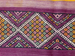 1960s Vintage Flat-Weave Berber Moroccan Rug