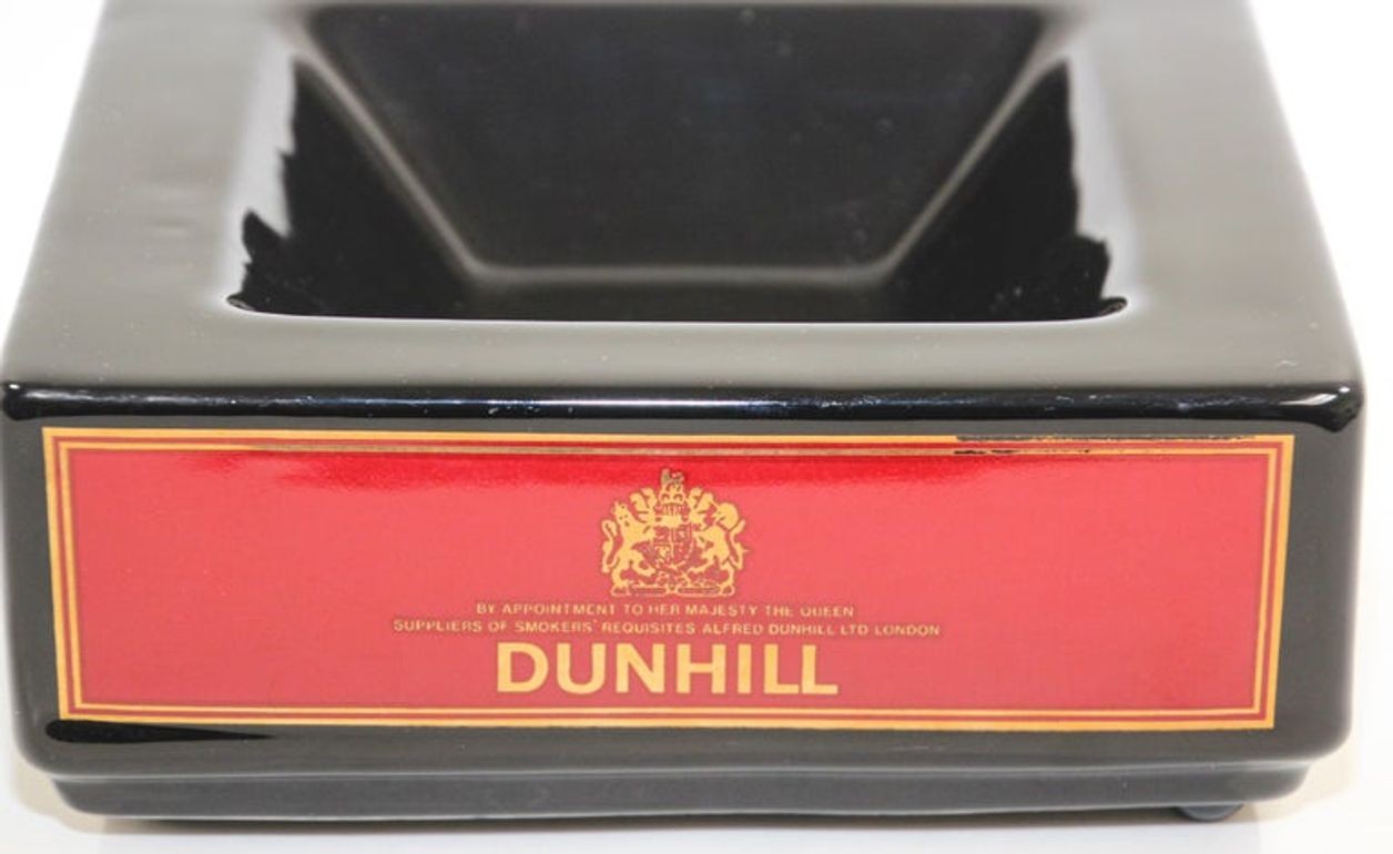 Dunhill Cigar Ashtray Catchall England Black and Red Collectible 1970