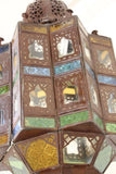 Late 20th Century Moroccan Moorish Hanging Glass Lantern