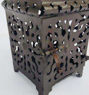 Moroccan Hurricane Metal Candle Lantern Indoor or Outdoor