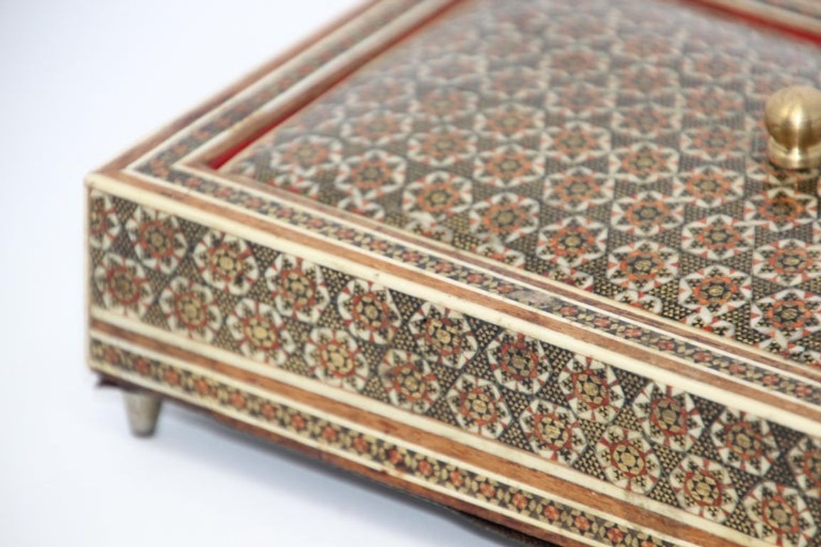 Moorish Decorative Sadeli Micro Mosaic Inlaid Jewelry Box