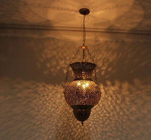 Moroccan Brass Chandelier Pendant Light Fixture Granada Moorish Style