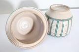 Moroccan Ceramic Glazed Covered Urn Handcrafted in Fez Morocco