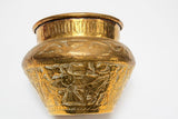 Middle Eastern Islamic Brass Bowl with Egyptian Scene