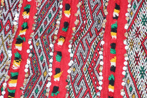 1960s Moroccan Vintage Berber Textile with Sequins North Africa, Handira