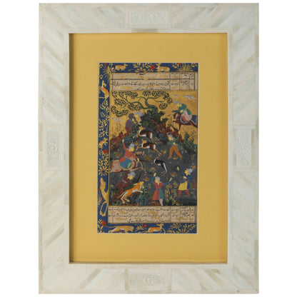 Indian Mughal Miniature Painting in Vizagapatam  Inlay Frame — additional view 6