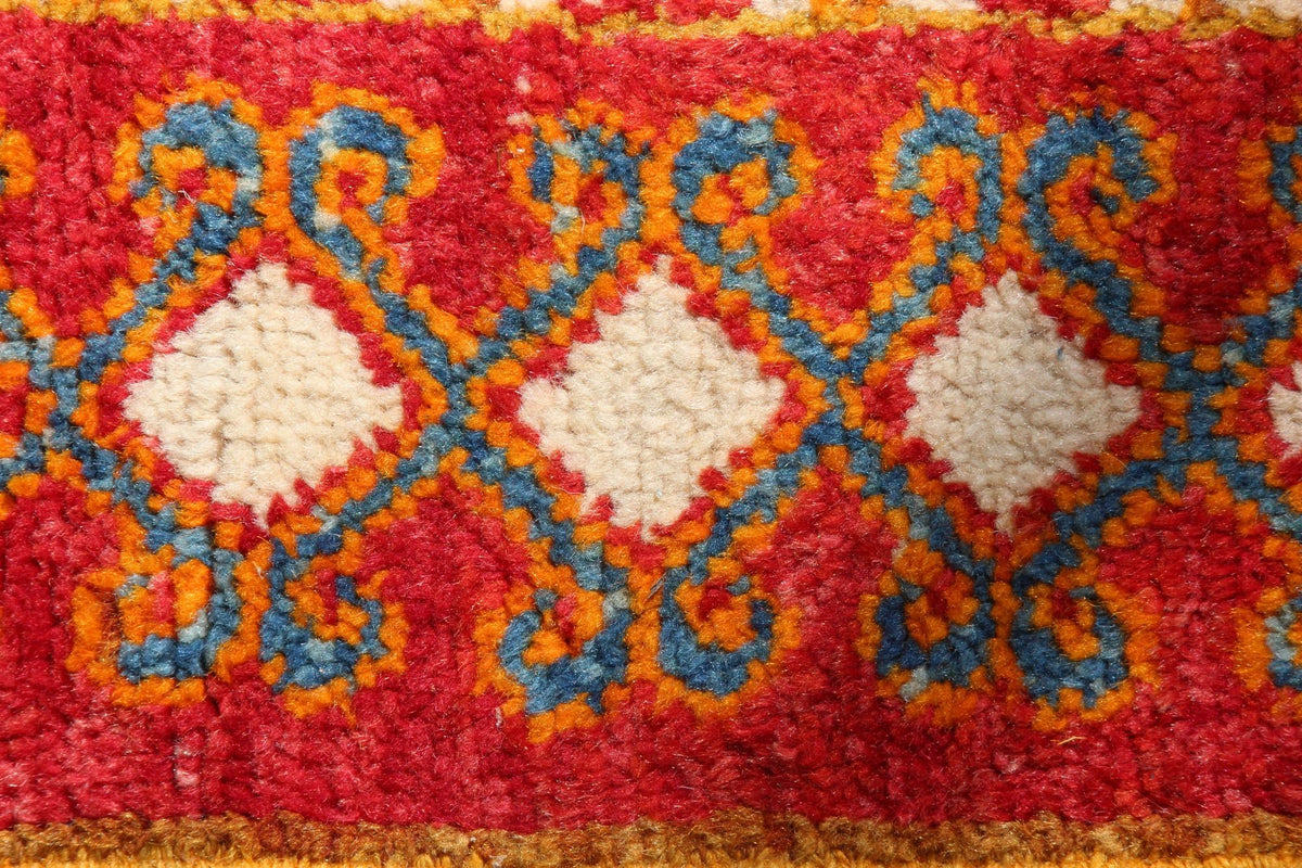 Vintage Moroccan Orange Berber Rug, Hand-Knotted Wool, 1960