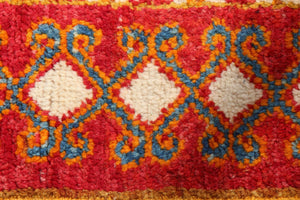 1960s Vintage Orange Moroccan Berber Rug