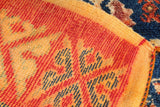 1960s Vintage Moroccan Tribal African Rug Indigo and Burnt Orange
