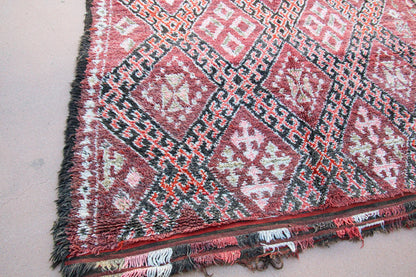 1960s Vintage Moroccan Berber Rug by Berber Tribes, Hand-Woven Wool