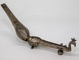 Asian Silver Metal Hand Carved Peacock Sitar Veena Form Box 1950