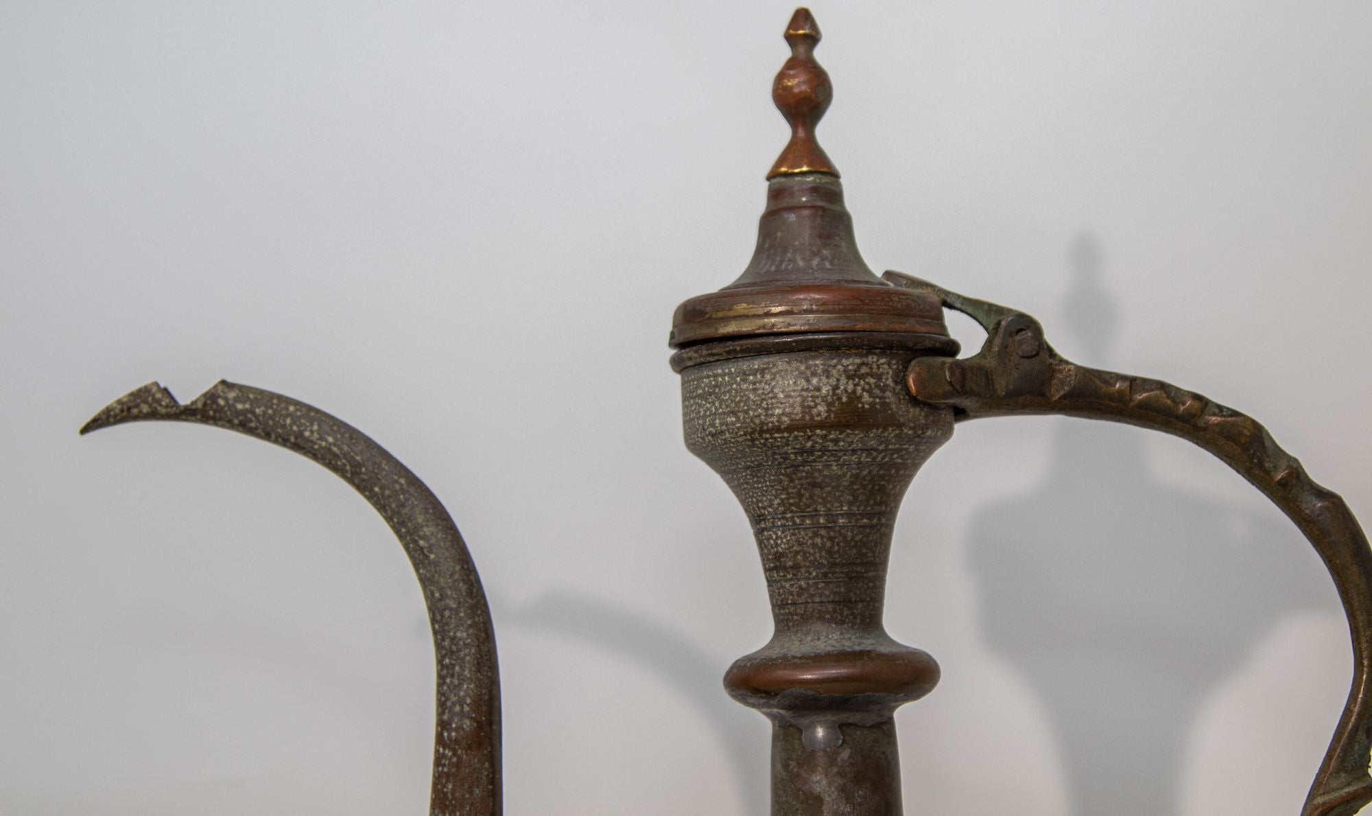 Antique Islamic Middle Eastern Qajar Persian Copper Ewer 19th Century