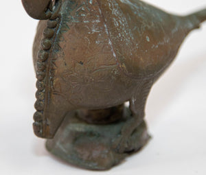 Antique Indian Bronze Parrot Figure oil Lamp Rajasthan 19th Century