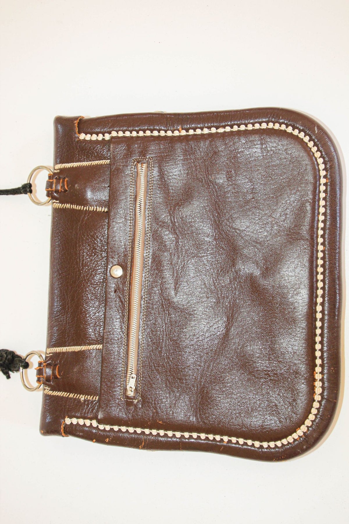 Collectible Vintage Hand-tooled Leather African Berber Tribal Moroccan Bag 1960