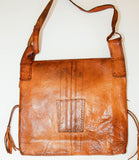 Antique African Tuareg Moroccan Shoulder Leather Bag 1960's Collectible