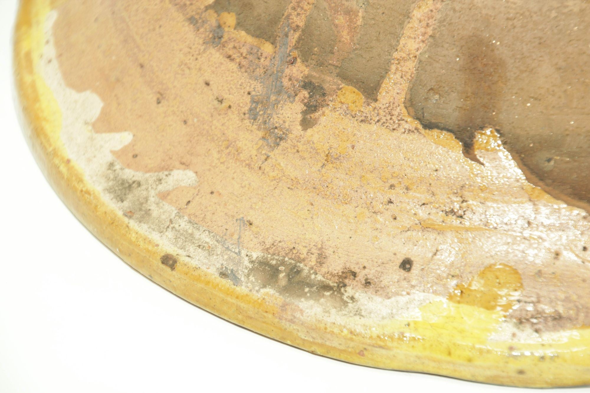 Glazed Islamic Hispano-Moresque Earthenware Dish Yellow Bowl