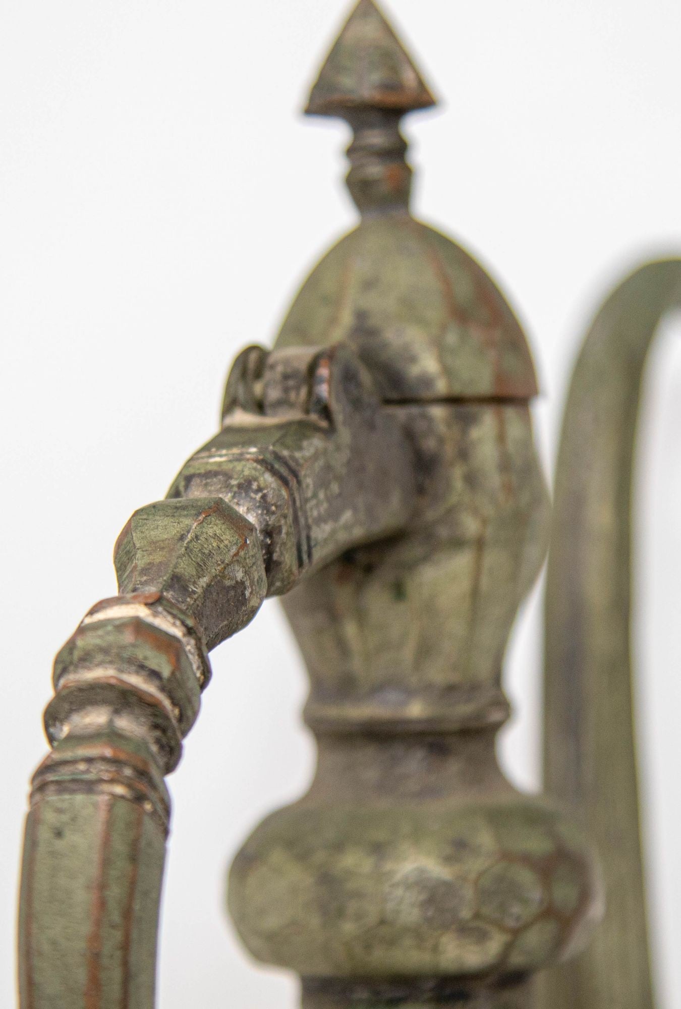 Antique Islamic Middle Eastern Qajar Persian Tinned Metal Ewer 19th Century