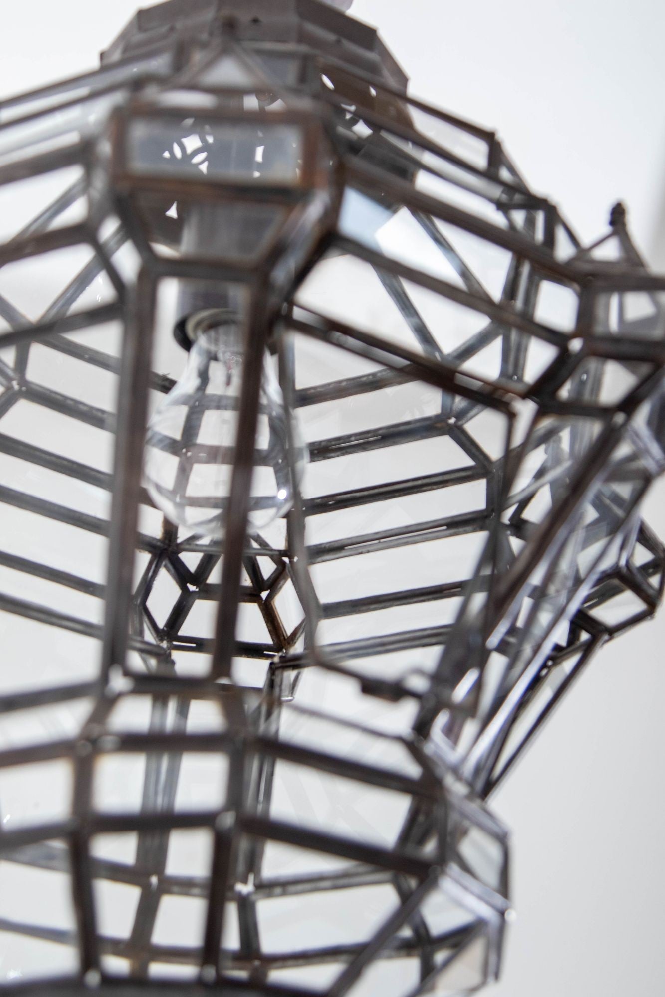 Moroccan Clear Glass Lantern in Moorish Style