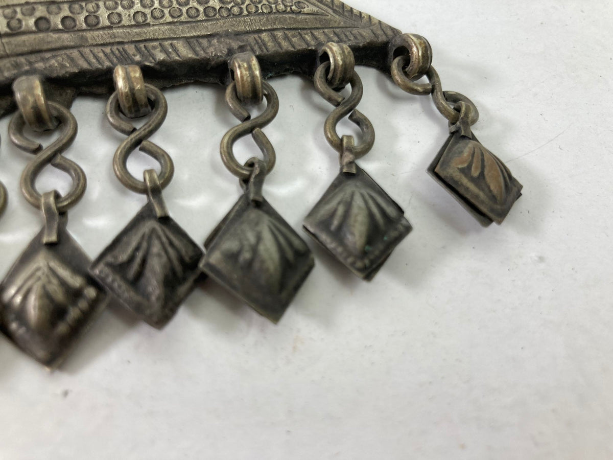 1920s Antique Silver Repousse Talisman Holder from Berber Tribes