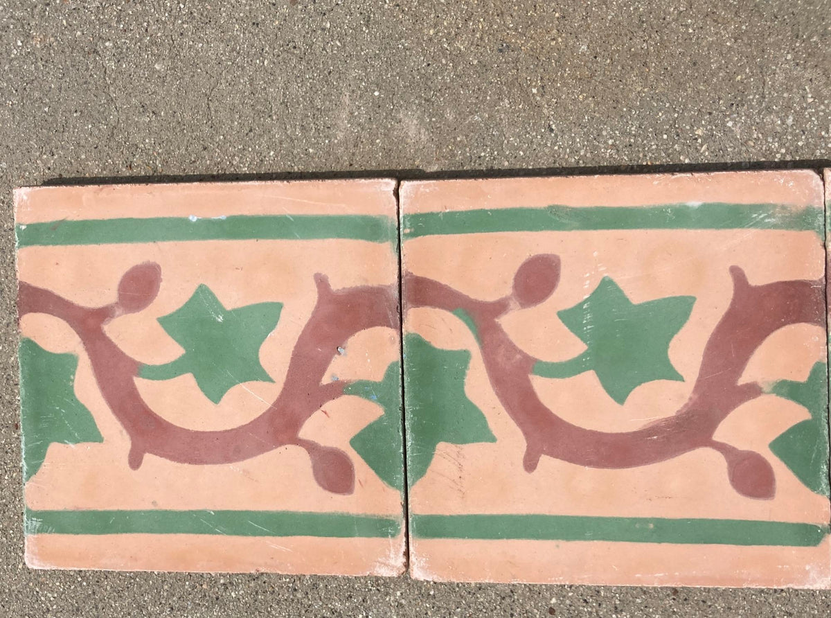 Moroccan Handcrafted Encaustic Cement Tile, Moorish Design, 1980
