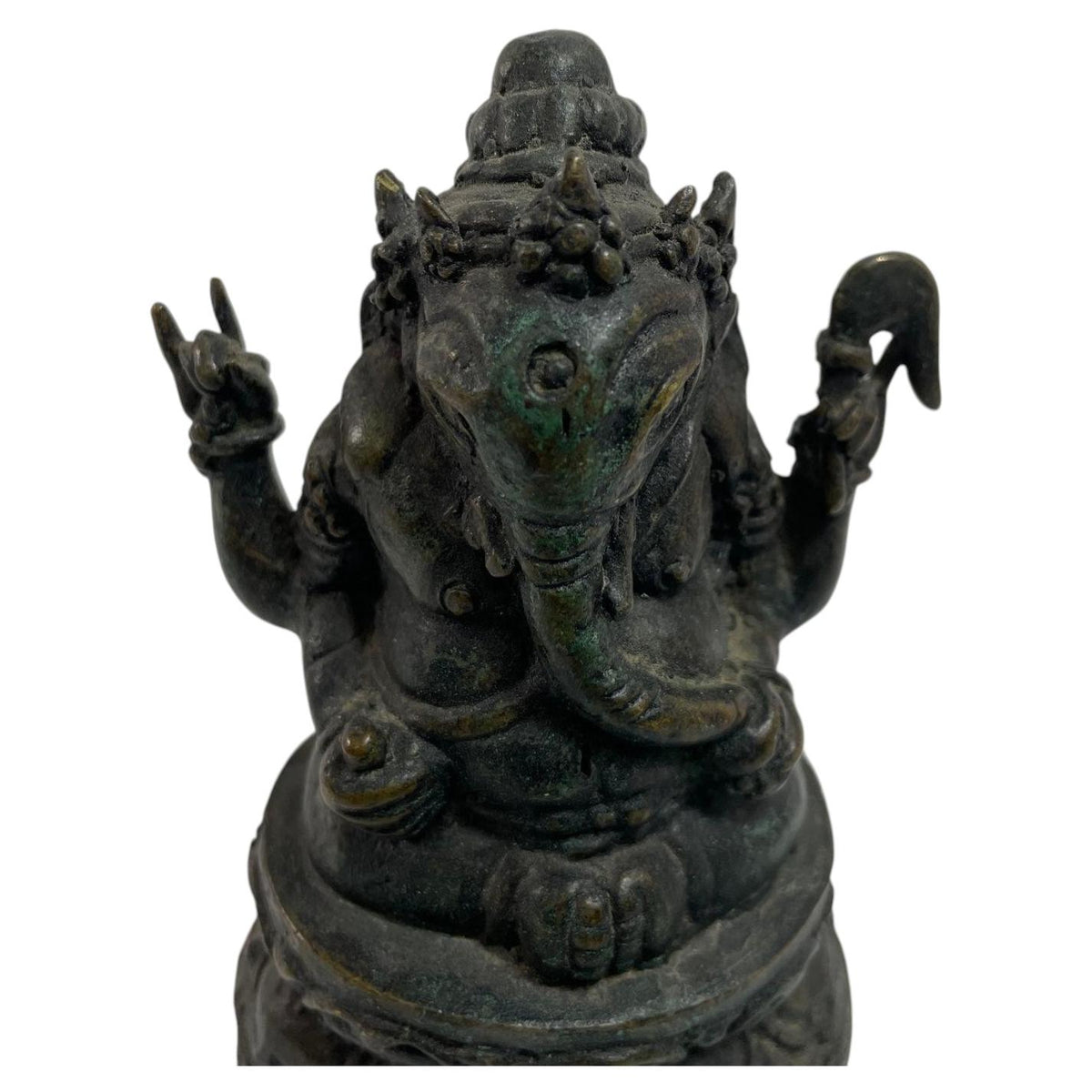 Bronze Statue Sculpture of Ganesh Indian or Nepalese Bronze Hindu Statue