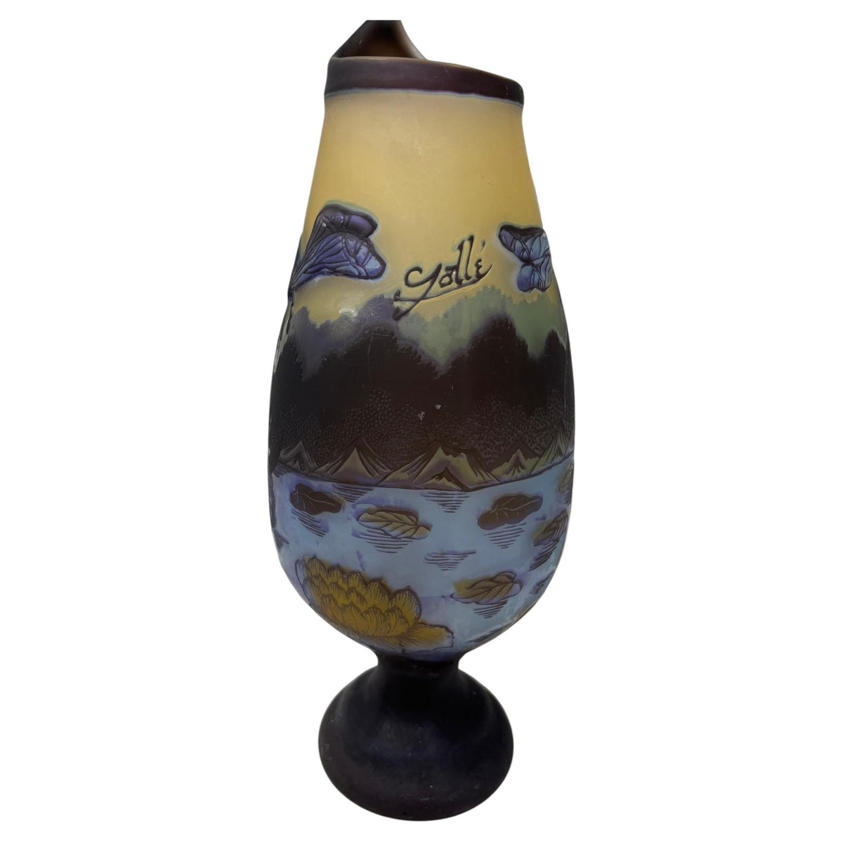 Art Nouveau Cameo Vase Signed Emile Galle 14 inches — additional view 9