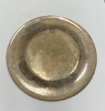 Egyptian Round Brass Tray with Silver and Copper Overlay Wall Hanging Decor