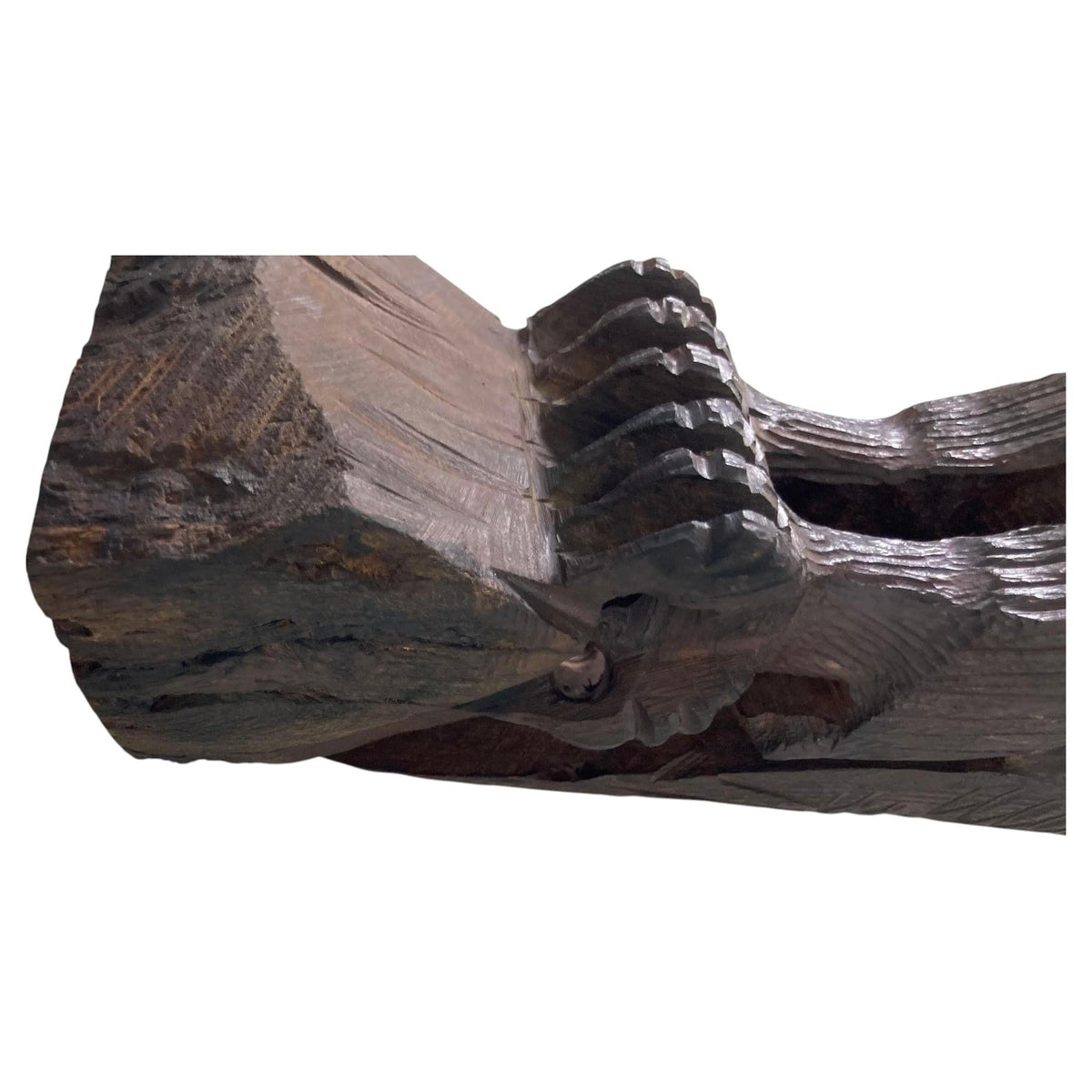 1960s Large Hand-carved Iron Wood American Bald Eagle Art Sculpture — United States