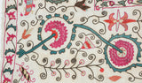 19th C. Suzani Bukhara Uzbekistan Antique Embroidered Islamic Art Textile Susani