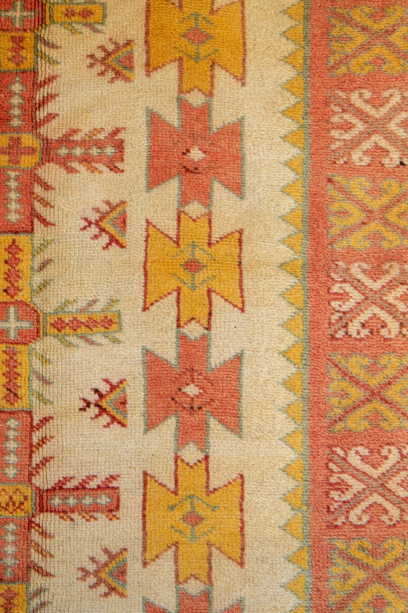 Moroccan Orange Vintage Beni MGuild Rug 1960s
